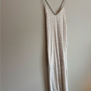 Audrey Crochet White Maxi Dress